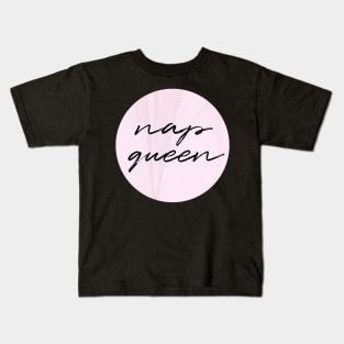 Nap Queen in pink marble Kids T-Shirt